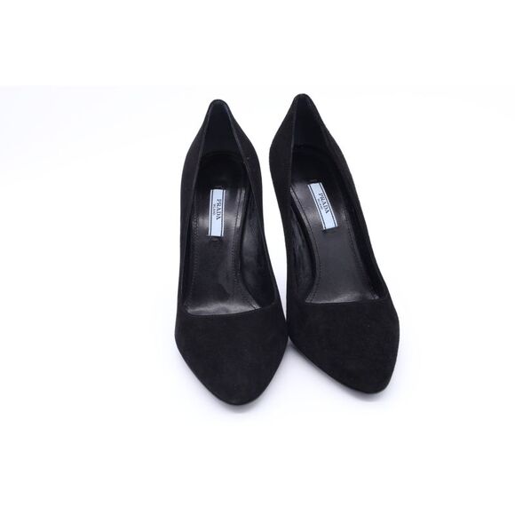 Prada High-Heel Pumps in Black Suede - Picture 9 of 12